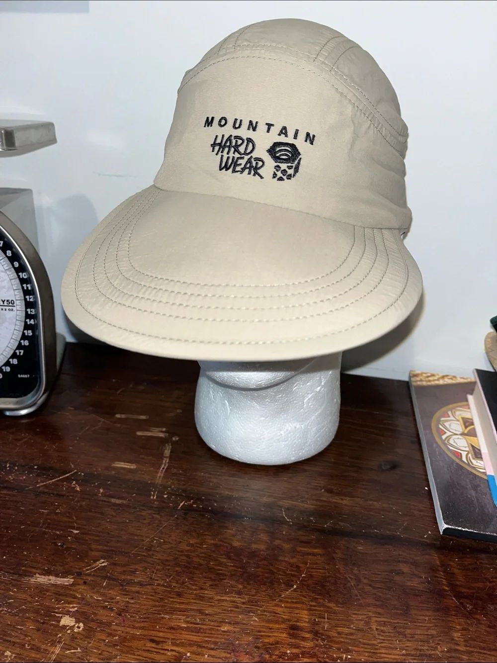 Mountan Hardwear MHW Big Brim Nylon Camp Beige Tan Hat Cap Unisex Adjustable New